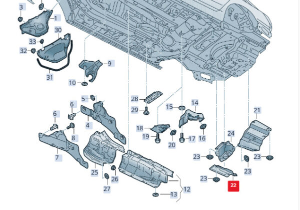 NEW AUDI A4 AVANT B9 EXHAUST RIGHT HEAT PROTECTION 8W0804172 - Image 9