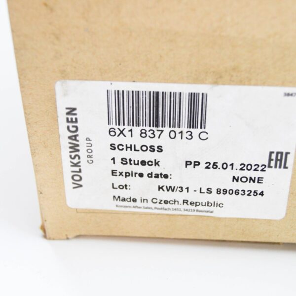 NEW VOLKSWAGEN BORA 1J FRONT LEFT DOOR LOCK LHD 6X1837013C ORIGINAL - Image 7