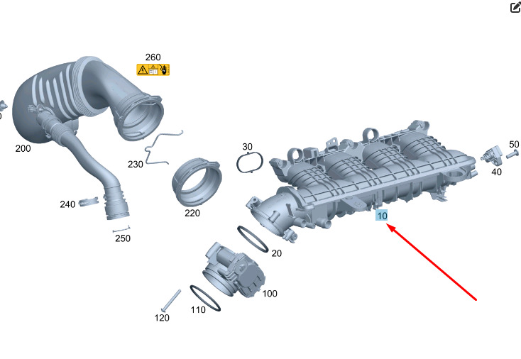 NEW MERCEDES-BENZ C W205 CHARGE AIR DISTRIBUTOR A2640901800 ORIGINAL 7 NEW MERCEDES-BENZ C W205 CHARGE AIR DISTRIBUTOR A2640901800 ORIGINAL - Image 7