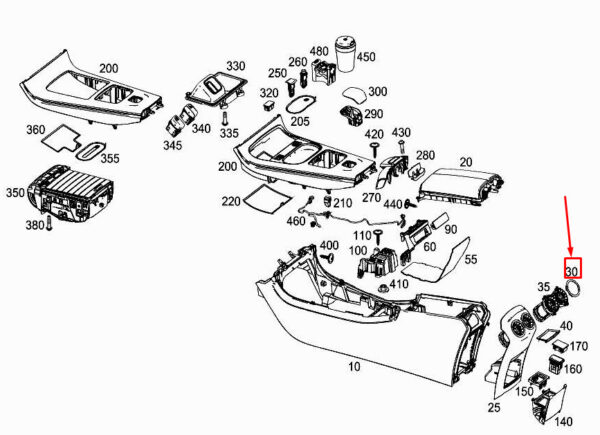 NEW MERCEDES-BENZ A W177 REAR LH CONSOLE AIR VENT TRIM FRAME A1776891700 - Image 7