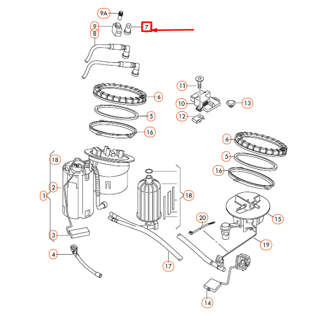 NEW AUDI A4 B8 FUEL PUMP CLOSURE CAP 8R0201263A ORIGINAL 7 NEW AUDI A4 B8 FUEL PUMP CLOSURE CAP 8R0201263A ORIGINAL - Image 7