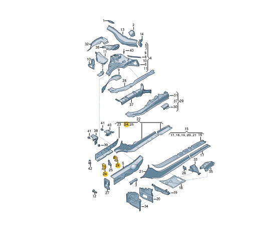 NEW AUDI A4 B9 AVANT FENDER INNER REAR RAIL BRACKET 8W0802504A 9 NEW AUDI A4 B9 AVANT FENDER INNER REAR RAIL BRACKET 8W0802504A - Image 9