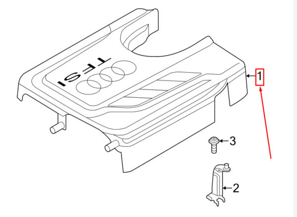 NEW VW GOLF VII 5G MK7 ENGINE COVER 04E103925F - Image 9