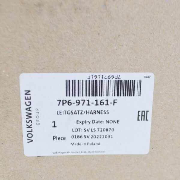 NEW VW TOUAREG 7P FRONT LEFT DOOR CABLE HARNESS 7P6971161F ORIGINAL - Image 7