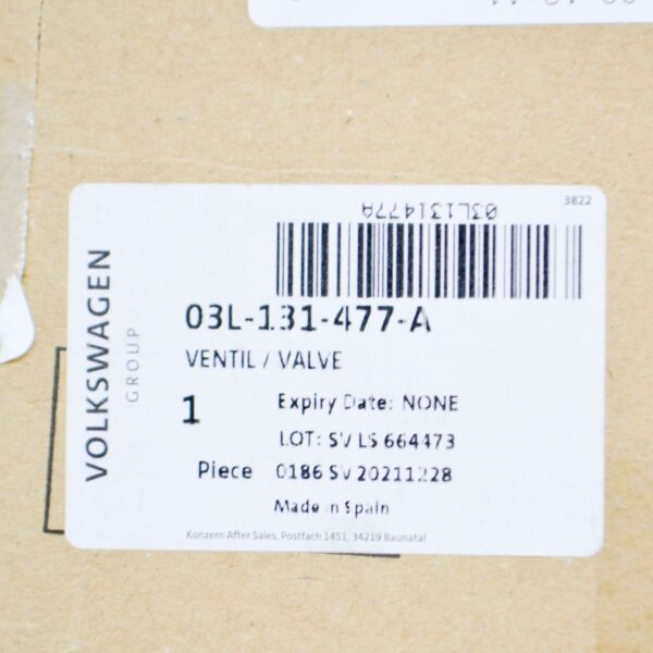 NEW VW TRANSPORTER VI T6 EXHAUST GAS RECIRCULATION EGR VALVE 03L131477A ORIGINAL - Image 7