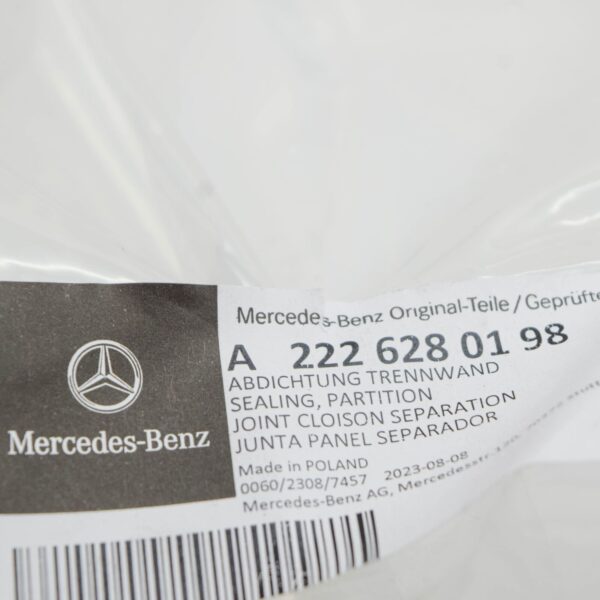 NEW MERCEDES-BENZ S W222 ENGINE COMPARTMENT PARTITION SEAL A2226280198 ORIGINAL - Image 7