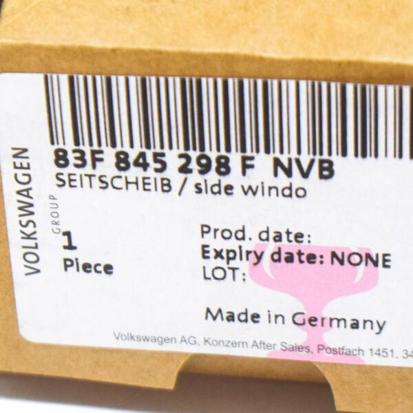 NEW AUDI Q3 F3 REAR RIGHT QUARTER WINDOW 83F845298BNVB ORIGINAL - Image 7