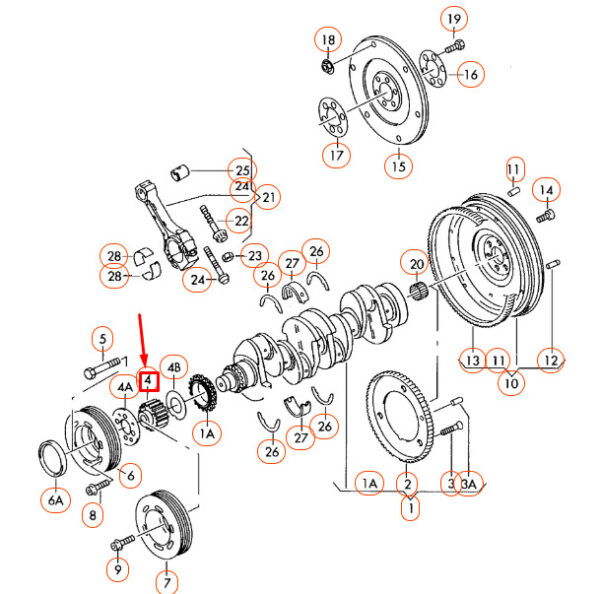 NEW AUDI A3 8P CRANKSHAFT TOOTHED BELT PULLEY 038105263H - Image 9