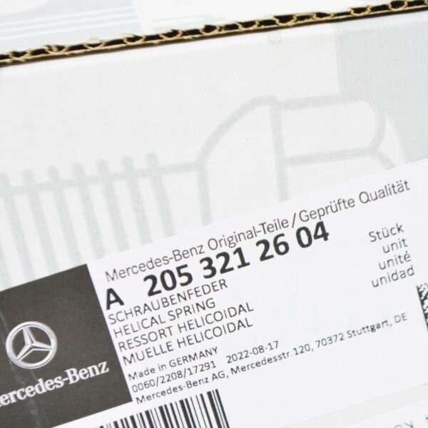 NEW MERCEDES-BENZ C W205 FRONT COIL SPRING A2053212604 ORIGINAL - Image 7
