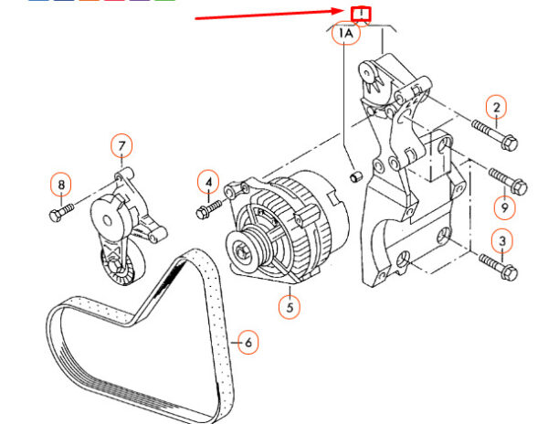 NEW AUDI A3 8P ALTERNATOR AND REFRIGERANT COMPRESSOR BRACKET 038903139AF - Image 7