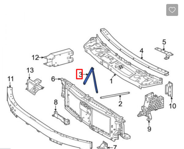 NEW MB C W206 FRONT CENTER RADIATOR SUPPORT TIE BAR BRACE A2066205501 ORIGINAL - Image 7