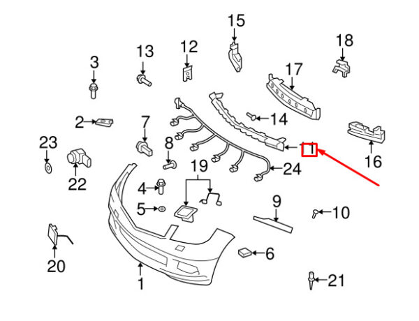 NEW MERCEDES-BENZ C W204 AMG FRONT BUMPER SUPPORT PANEL A2048852865 ORIGINAL - Image 7
