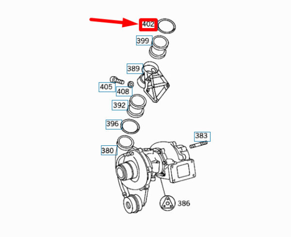 NEW MERCEDES-BENZ S W140 TURBO SEAL RING A0139972948 ORIGINAL - Image 7