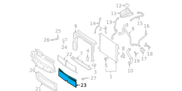 NEW MB B-CLASS W247 FRONT LOWER CENTER RADIATOR AIR DUCT A2478803202 ORIGINAL - Image 7