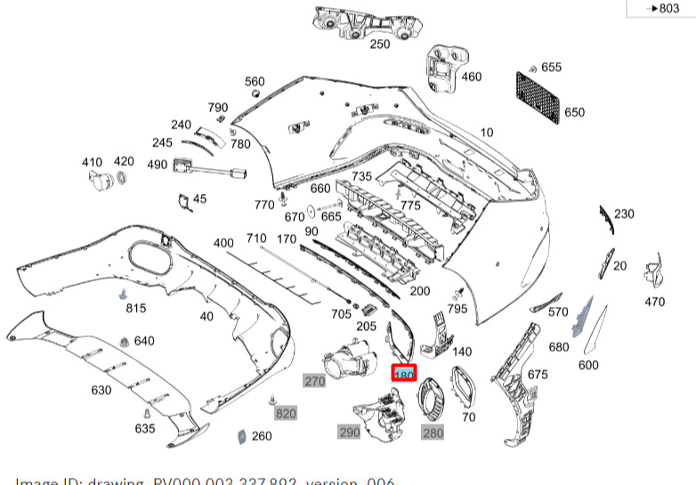 NEW MERCEDES-BENZ CLA COUPE C118 REAR LEFT STRIP TRIM A1188852302 ORIGINAL 7 NEW MERCEDES-BENZ CLA COUPE C118 REAR LEFT STRIP TRIM A1188852302 ORIGINAL - Image 7