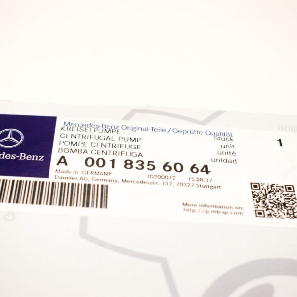 NEW MERCEDES-BENZ M-CLASS W163 AUXILIARY WATER PUMP A0018356064 ORIGINAL - Image 7