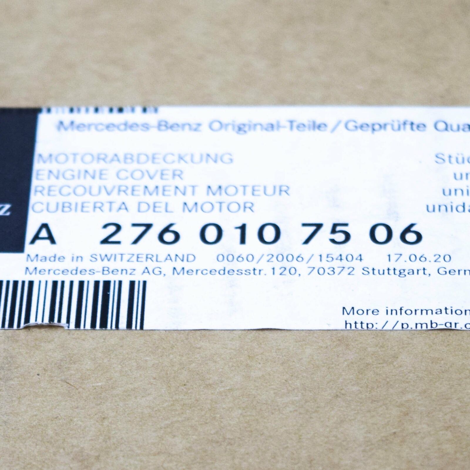 NEW MERCEDES-BENZ C-CLASS W205 ENGINE TOP COVER A2760107506 ORIGINAL 7 NEW MERCEDES-BENZ C-CLASS W205 ENGINE TOP COVER A2760107506 ORIGINAL - Image 7