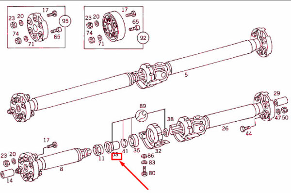 NEW MERCEDES-BENZ C W202 PROPELLER SHAFT BOOT A2024110297 ORIGINAL - Image 7