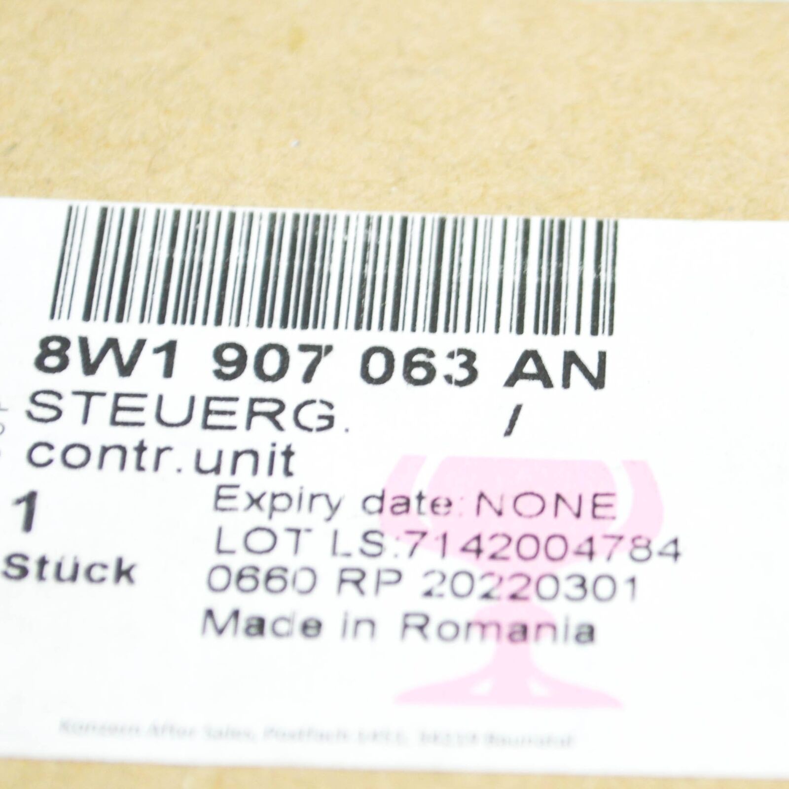 NEW AUDI A4 B9 COMFORT CONTROL UNIT 8W1907063AN ORIGINAL 7 NEW AUDI A4 B9 COMFORT CONTROL UNIT 8W1907063AN ORIGINAL - Image 7