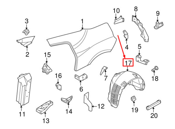 NEW AUDI R8 SPYDER 42 REAR LEFT INNER FENDER LINER 420810171G - Image 9