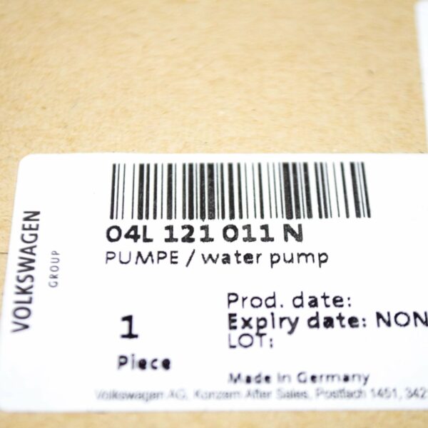 NEW AUDI A3 8V ENGINE WATER PUMP 04L121011N ORIGINAL - Image 7
