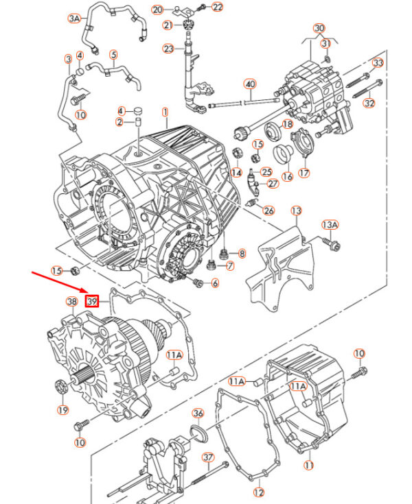 NEW AUDI A4 B7 AUTOMATIC TRANSMISSION SEAL 01J301461B ORIGINAL - Image 7