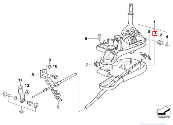NEW BMW 7 E38 GEARBOX BOWDEN CABLE 25161421441 ORIGINAL - Image 7