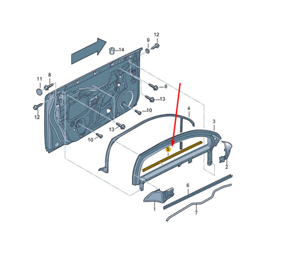 NEW AUDI A3 8P FRONT RIGHT DOOR OUTER WINDOW APERTURE SEAL 8P3837478C - Image 9