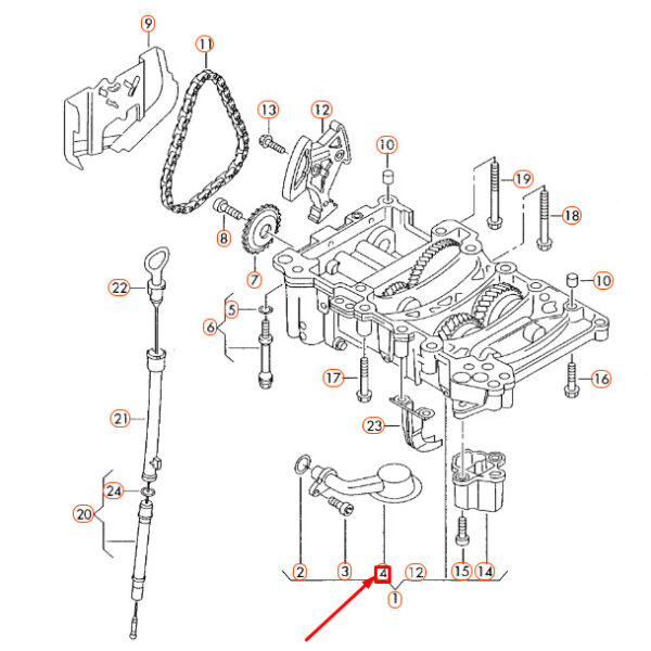 NEW AUDI A3 8P ENGINE OIL PUMP PICKUP TUBE 06F115251A - Image 9
