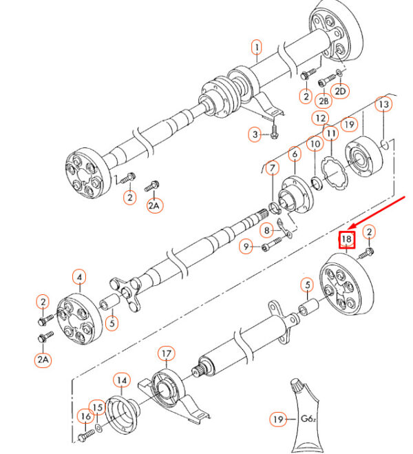 NEW AUDI A3 8P REAR CARDAN SHAFT FLEXIBLE DISC 1K0521127 ORIGINAL - Image 7