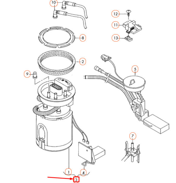 NEW AUDI A4 B7 FUEL PUMP ASSEMBLY 8E0919051CN ORIGINAL - Image 7