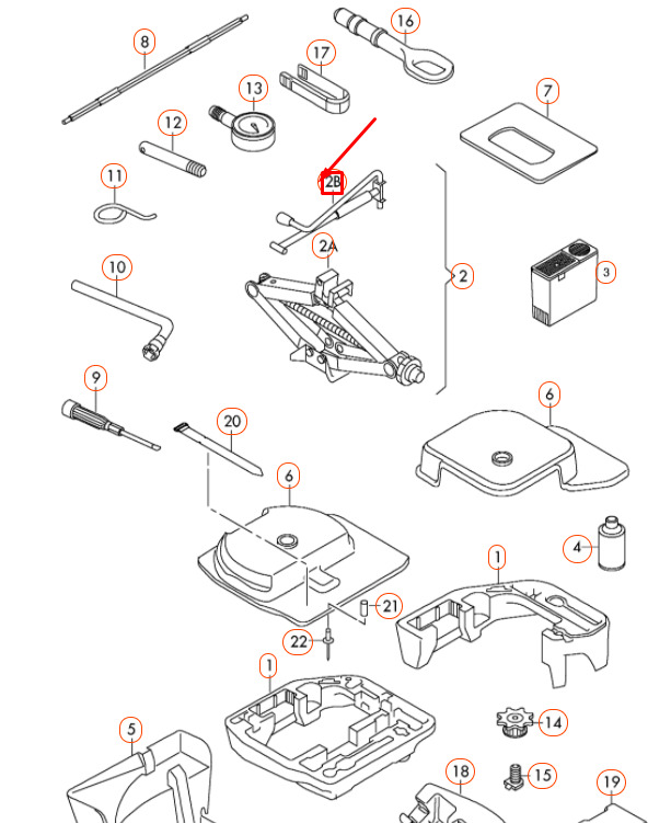 NEW AUDI A4 B8 VEHICLE LIFTING JACK HANDLE CRANK 8K0011221 ORIGINAL 7 NEW AUDI A4 B8 VEHICLE LIFTING JACK HANDLE CRANK 8K0011221 ORIGINAL - Image 7