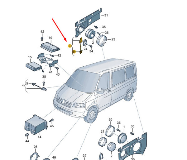 NEW VOLKSWAGEN TRANSPORTER T5 TREBLE SPEAKER 7E0035412B - Image 9