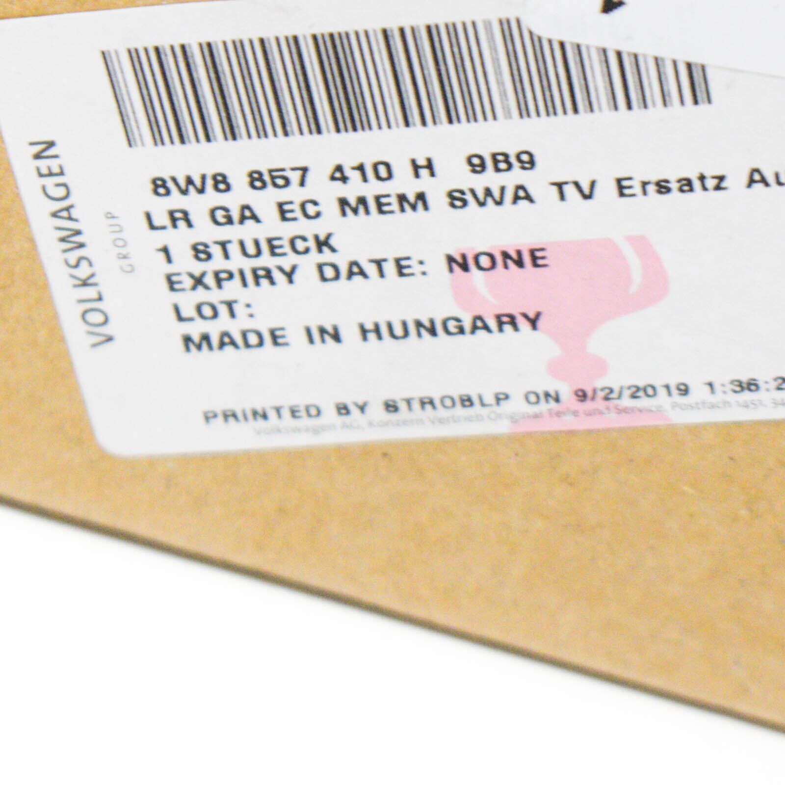 NEW AUDI A5 SPORTBACK 8W6 FRONT RIGHT DOOR MIRROR OUTSIDE 8W8857410H9B9 ORIGINAL 7 NEW AUDI A5 SPORTBACK 8W6 FRONT RIGHT DOOR MIRROR OUTSIDE 8W8857410H9B9 ORIGINAL - Image 7