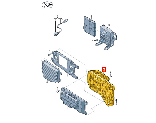 NEW AUDI A5 CABRIO F57 RADIO AMPLIFIER BRACKET 8W7907371 ORIGINAL 7 NEW AUDI A5 CABRIO F57 RADIO AMPLIFIER BRACKET 8W7907371 ORIGINAL - Image 7