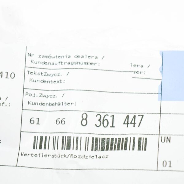 NEW BMW 5 E39 HEADLIGHT CLEANING DISTRIBUTION PIECE 61668361447 ORIGINAL - Image 7