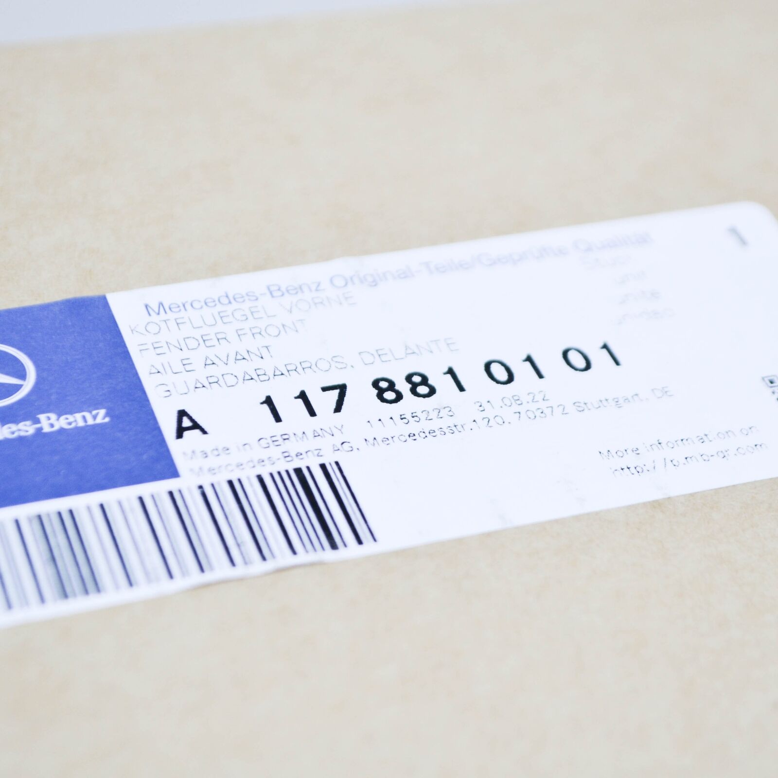 NEW MERCEDES-BENZ CLA COUPE C117 FRONT LEFT FENDER A1178810101 7 NEW MERCEDES-BENZ CLA COUPE C117 FRONT LEFT FENDER A1178810101 - Image 7