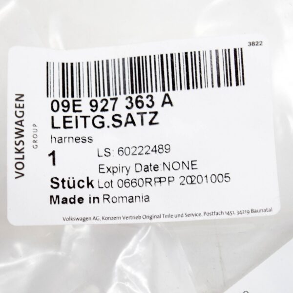 NEW AUDI A4 B7 6-SPEED AUTOMATIC GEARBOX WIRING SET 09E927363A ORIGINAL - Image 7