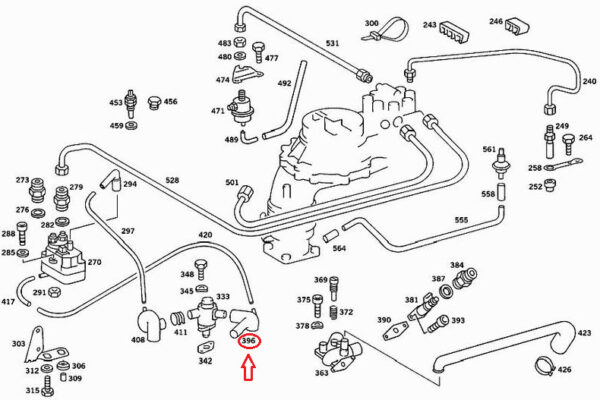 NEW MERCEDES BENZ SL R107 AIR HOSE A1160940282 ORIGINAL - Image 7
