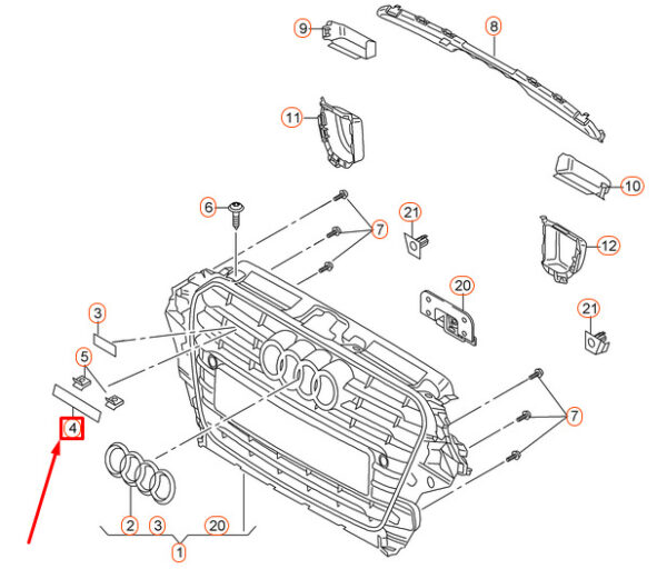 NEW AUDI A3 8V RADIATOR GRILLE CHROME QUATTRO INSCRIPTION 8V08537362ZZ - Image 9