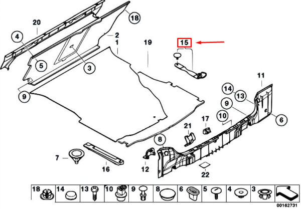 NEW BMW 3 E46 BOOT TRUNK FLOOR SUPPORT STRAP 51478256162 - Image 9