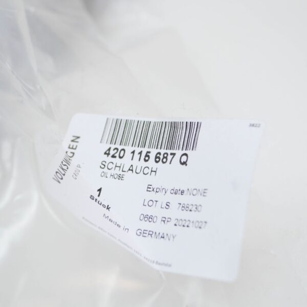 NEW AUDI R8 OIL HOSE 420115687Q ORIGINAL - Image 7