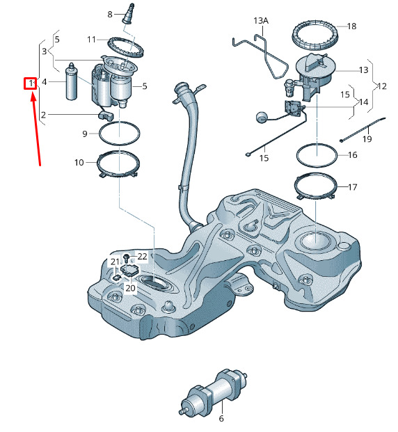 NEW AUDI A5 8T3 FUEL PUMP ASSEMBLY UNIT 8K0919051AS ORIGINAL 7 NEW AUDI A5 8T3 FUEL PUMP ASSEMBLY UNIT 8K0919051AS ORIGINAL - Image 7