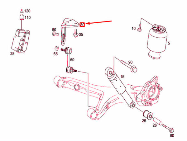 NEW MERCEDES-BENZ VITO W639 REAR LEFT LEVEL SESNOR BRACKET A6395421040 ORIGINAL - Image 7