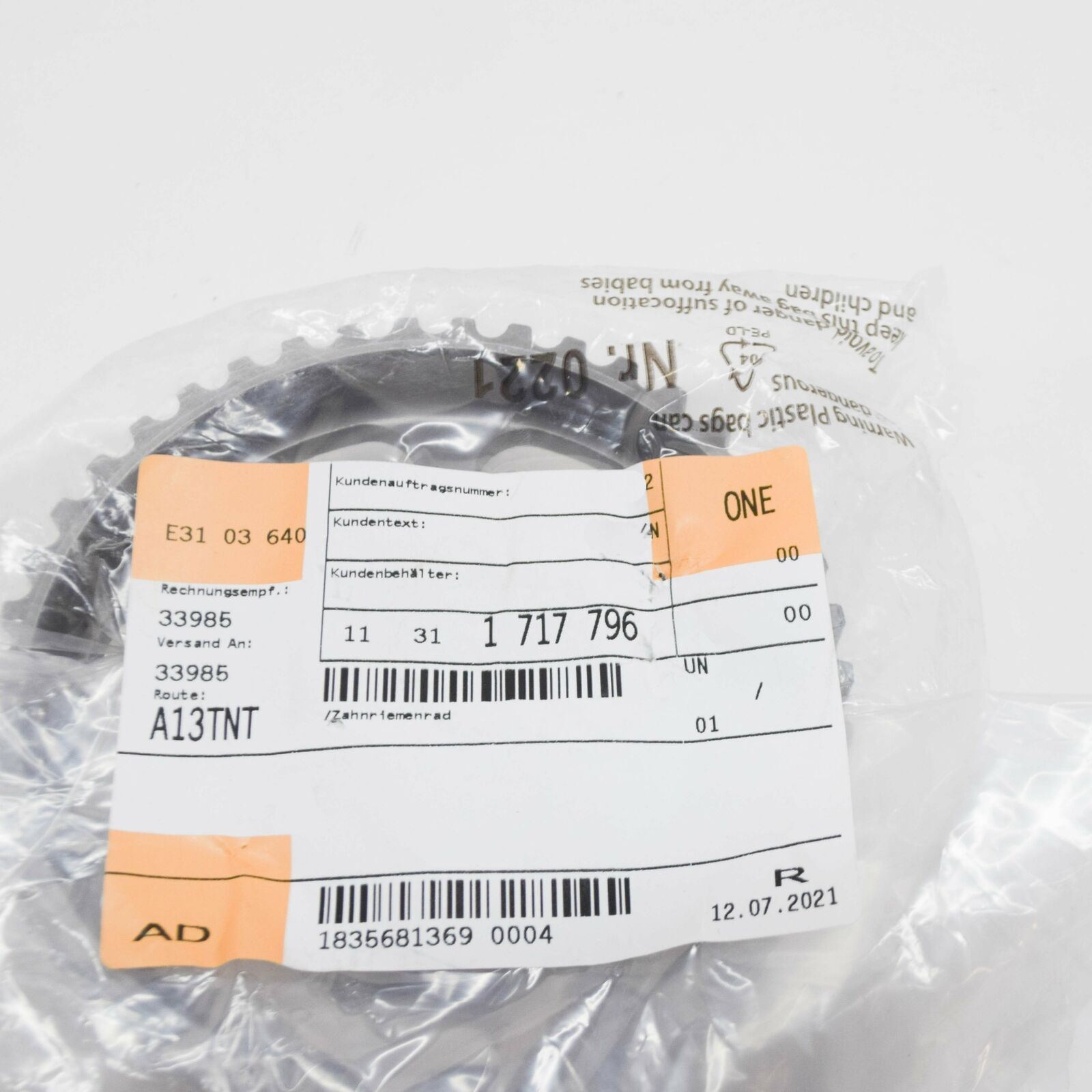 NEW BMW 3 E30 GEAR WHEEL TOOTH BELT 11311717796 7 NEW BMW 3 E30 GEAR WHEEL TOOTH BELT 11311717796 - Image 7