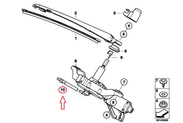 NEW BMW 1 E87 REAR WINDOW WIPER MOTOR NON RETURN VALVE 61687037730 ORIGINAL - Image 7