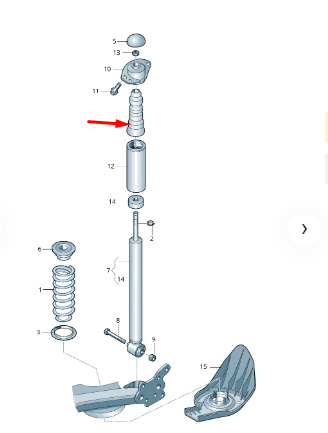 NEW AUDI A4 B9 DRIVE SHAFT SPACER 8W0521142 ORIGINAL 7 NEW AUDI A4 B9 DRIVE SHAFT SPACER 8W0521142 ORIGINAL - Image 7