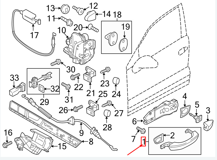 NEW VW TOUAREG 7P FRONT LEFT DOOR EXTERIOR HANDLE 7P6837205GGRU ORIGINAL 7 NEW VW TOUAREG 7P FRONT LEFT DOOR EXTERIOR HANDLE 7P6837205GGRU ORIGINAL - Image 7