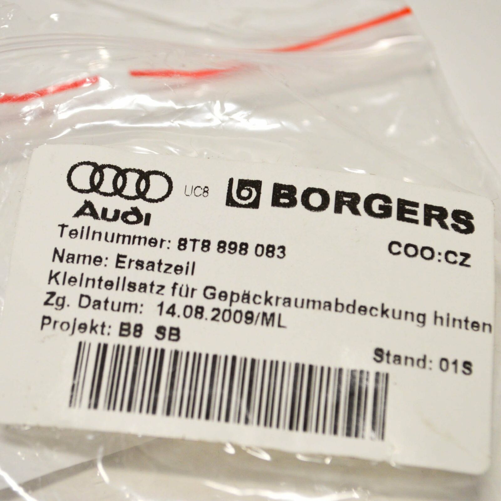 NEW AUDI A5 8T TRUNK TRAY FIXING REPAIR KIT SET 8T8898083 9 NEW AUDI A5 8T TRUNK TRAY FIXING REPAIR KIT SET 8T8898083 - Image 9