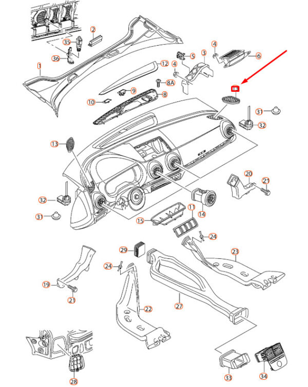NEW AUDI A3 8V DASHBOARD RIGHT AIR VENT LHD 8V18197946PS ORIGINAL - Image 7